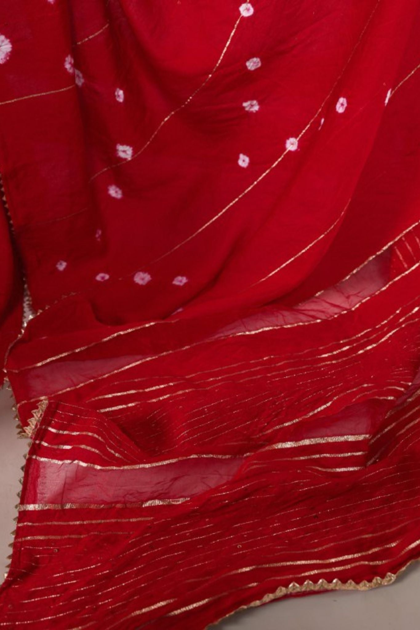 Viscose Chanderi Sequins Zari Line With Gota Patti Work Saree