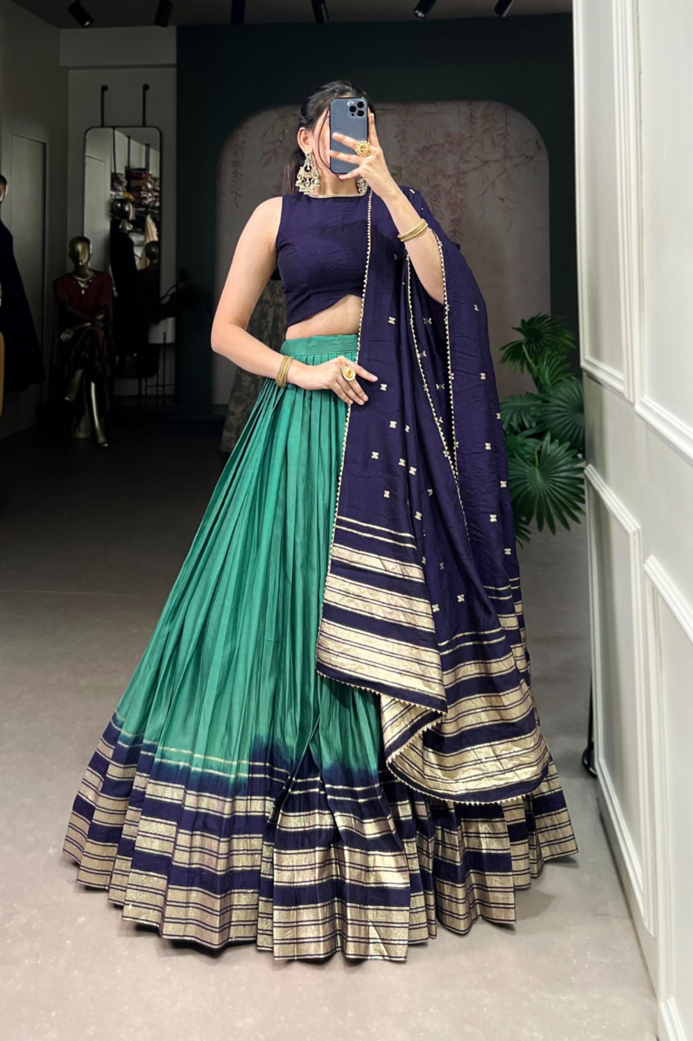 Beautiful Pure Chanderi Stunning Lehenga Choli