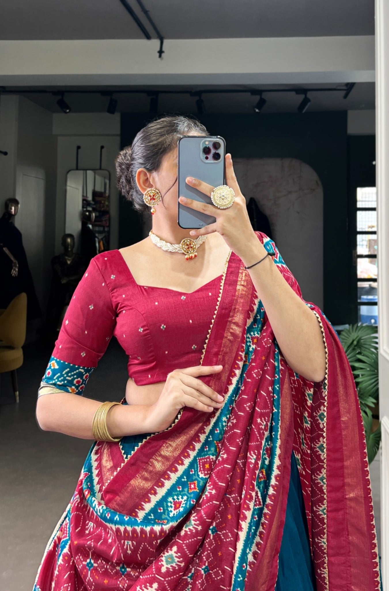 Tradition Tussar Silk Patola Printed Lehenga Choli