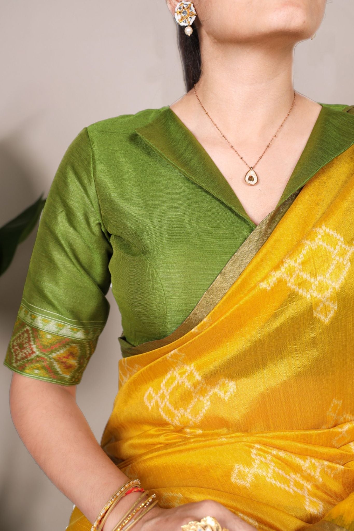 Jacquard Silk Printed With Zari Weaving Work Styled Saree