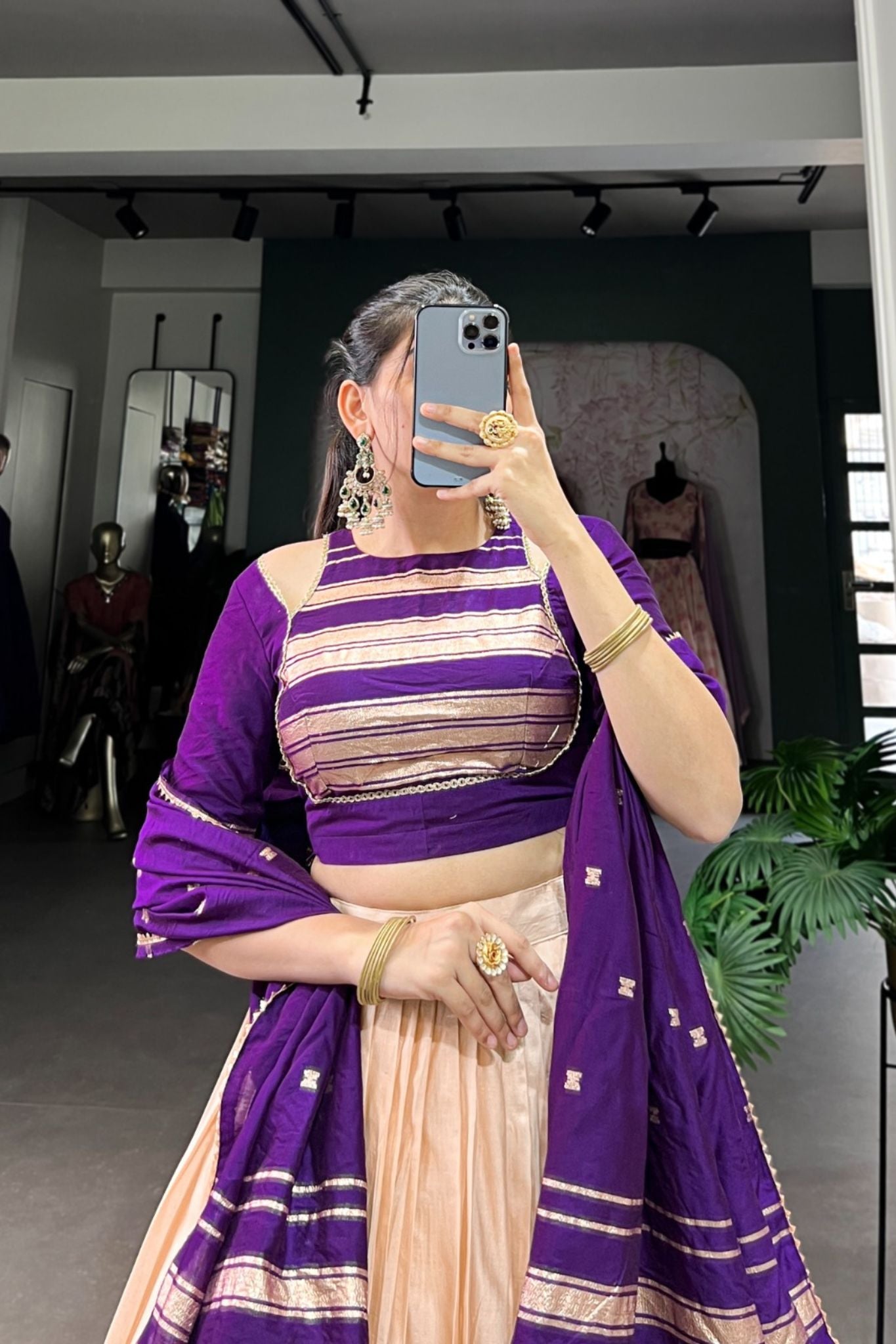 Beautiful Pure Chanderi Stunning Lehenga Choli