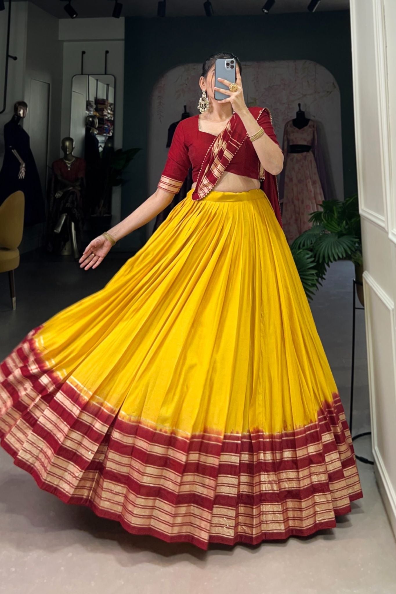 Beautiful Pure Chanderi Stunning Lehenga Choli