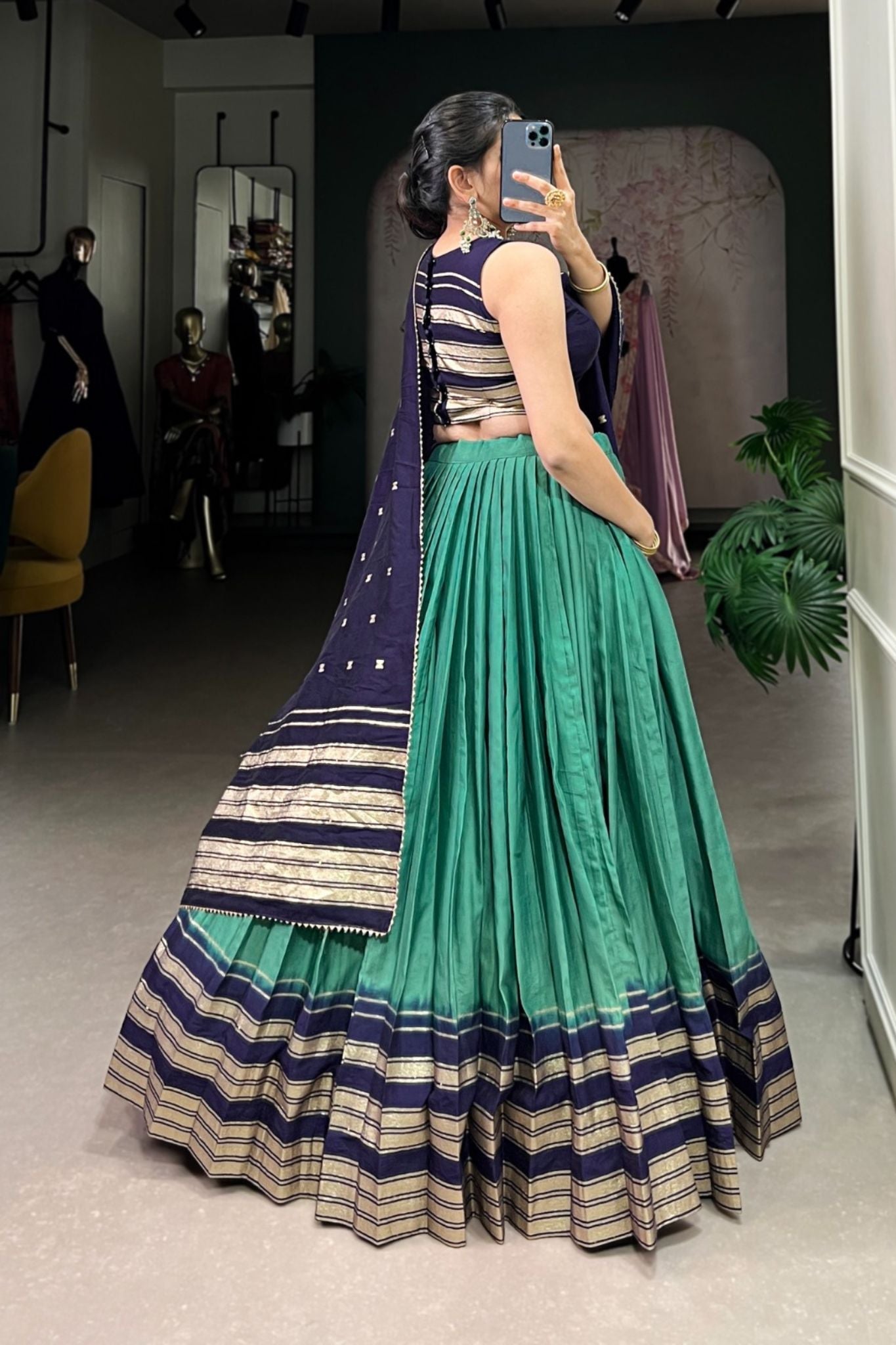 Beautiful Pure Chanderi Stunning Lehenga Choli