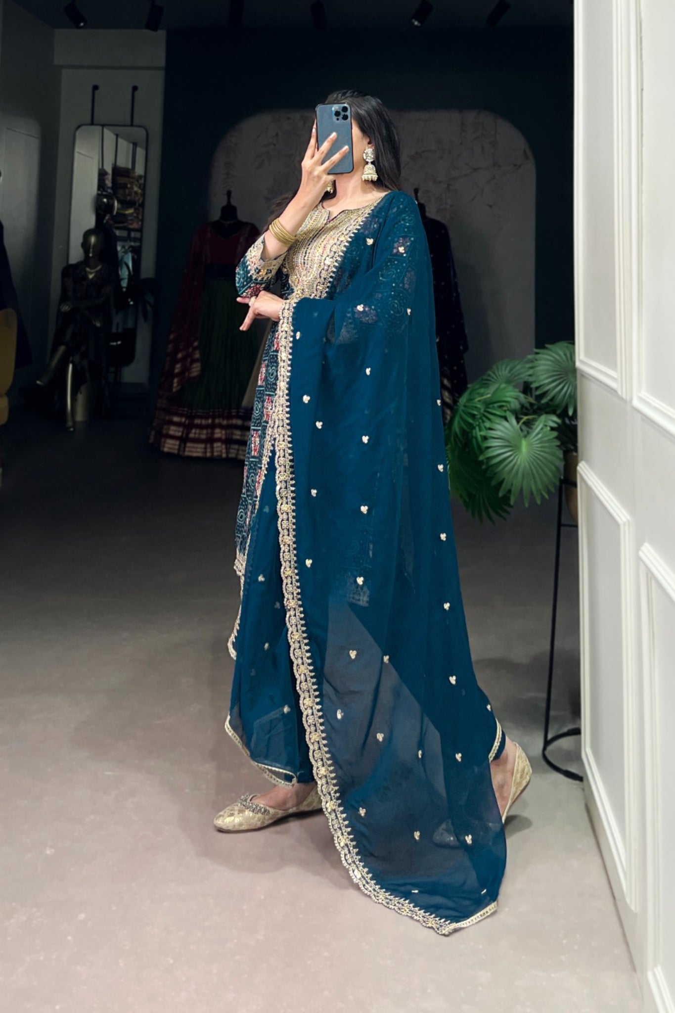 Stylish Pure Rayon Women Embroidered Suit Set With Dupatta