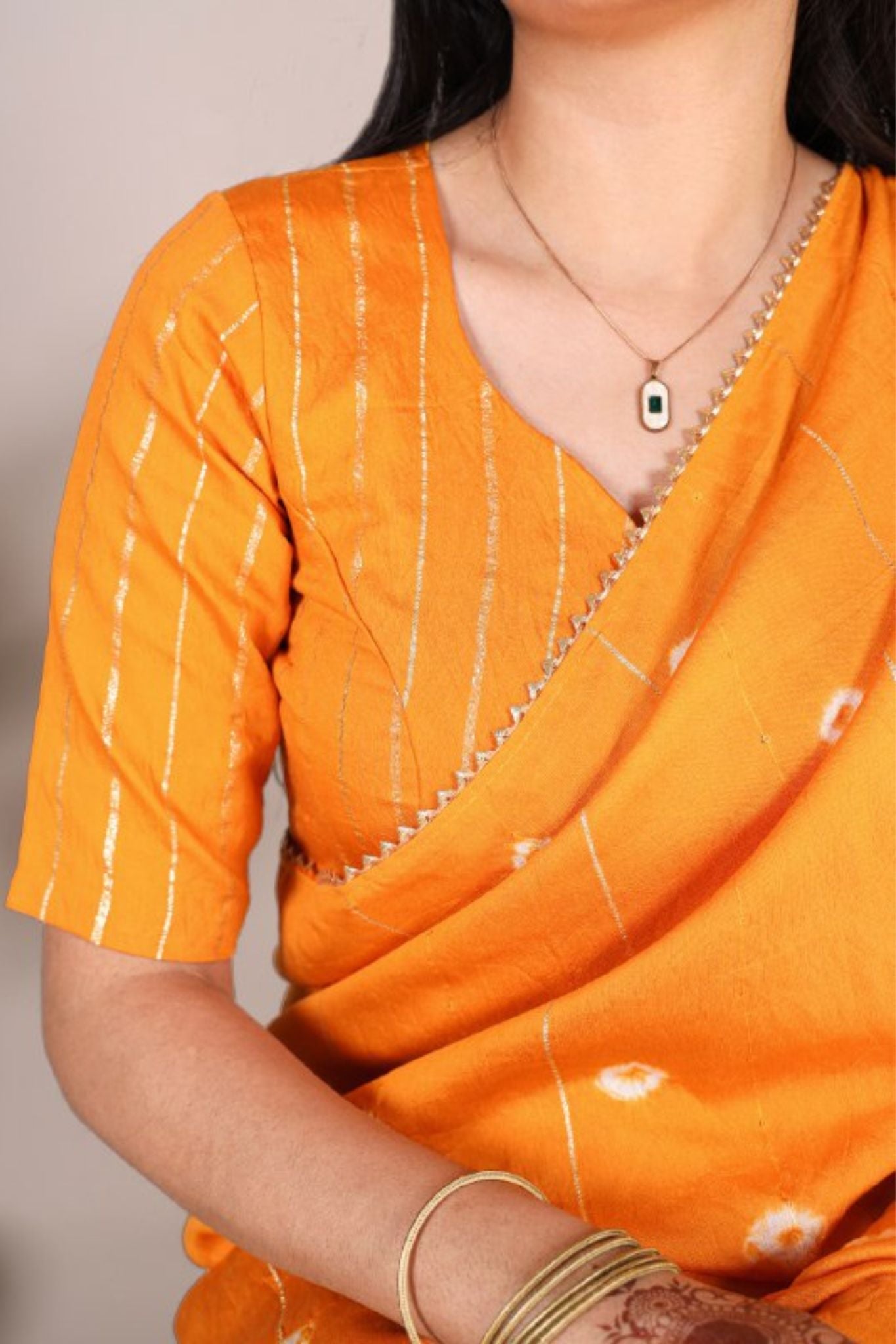 Viscose Chanderi Sequins Zari Line With Gota Patti Work Saree