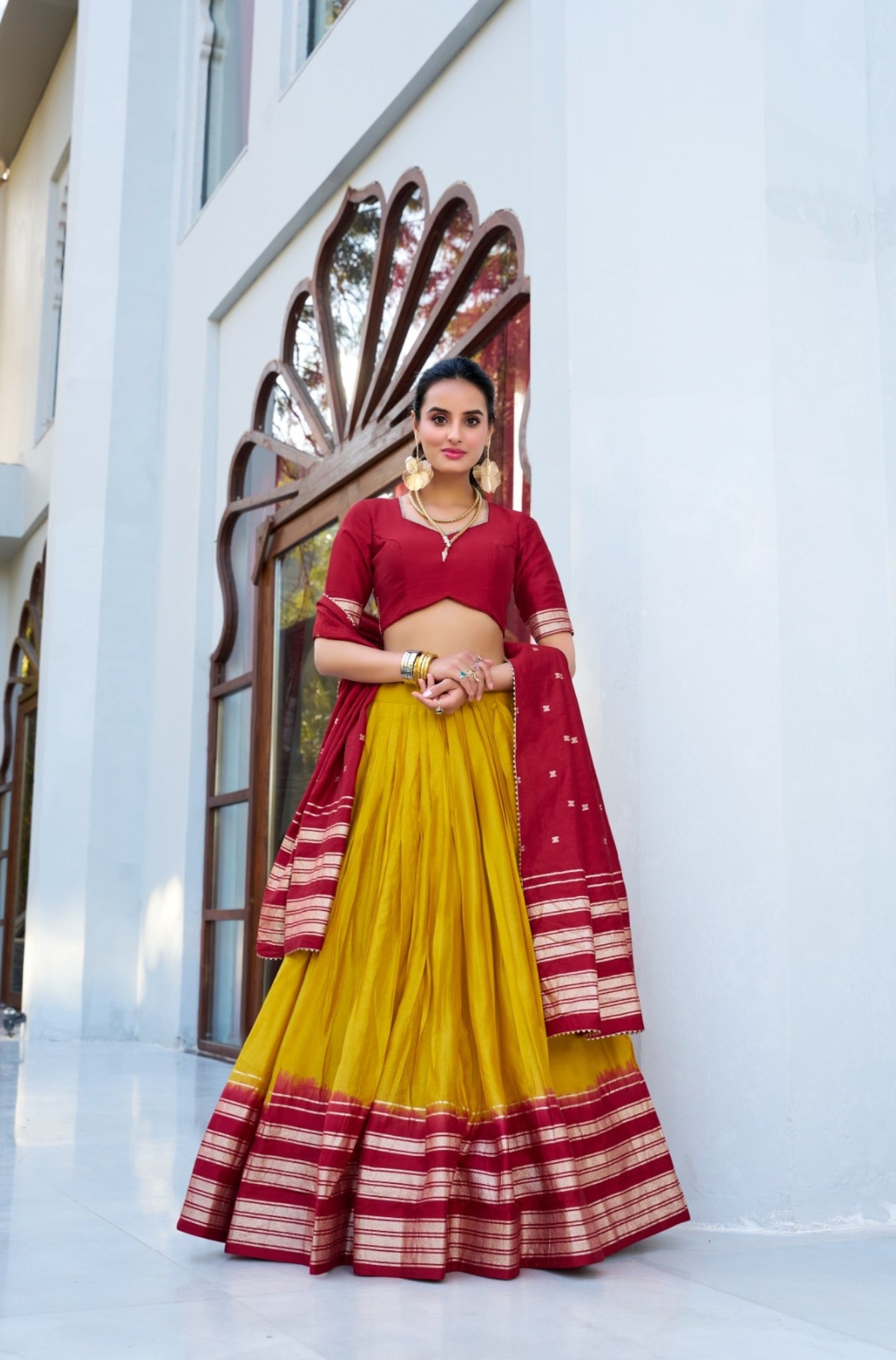 Beautiful Pure Chanderi Stunning Lehenga Choli