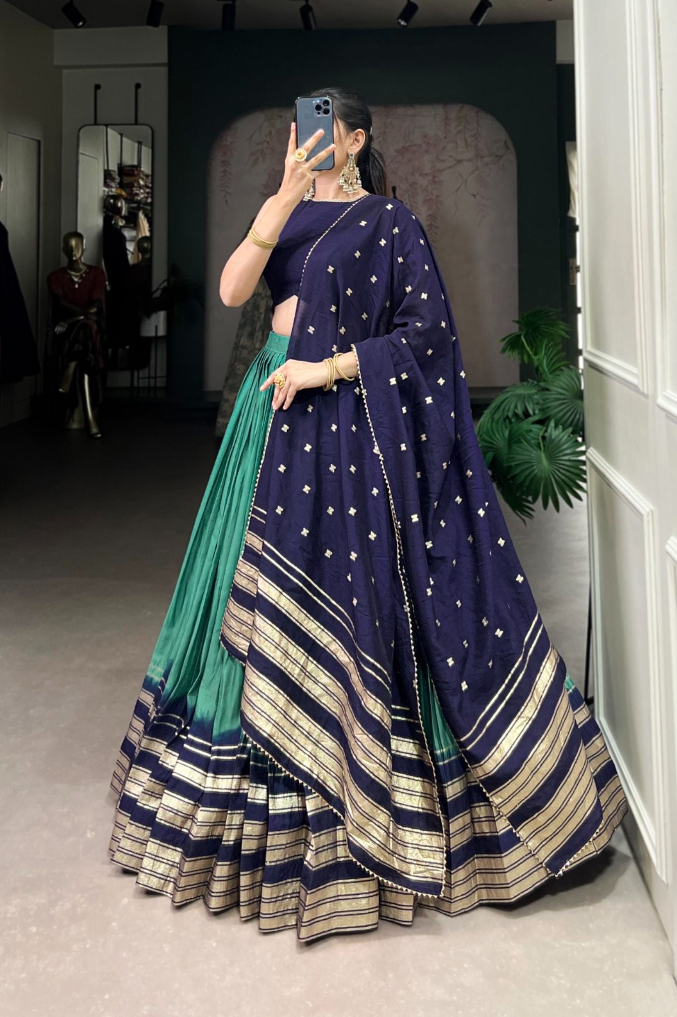 Beautiful Pure Chanderi Stunning Lehenga Choli