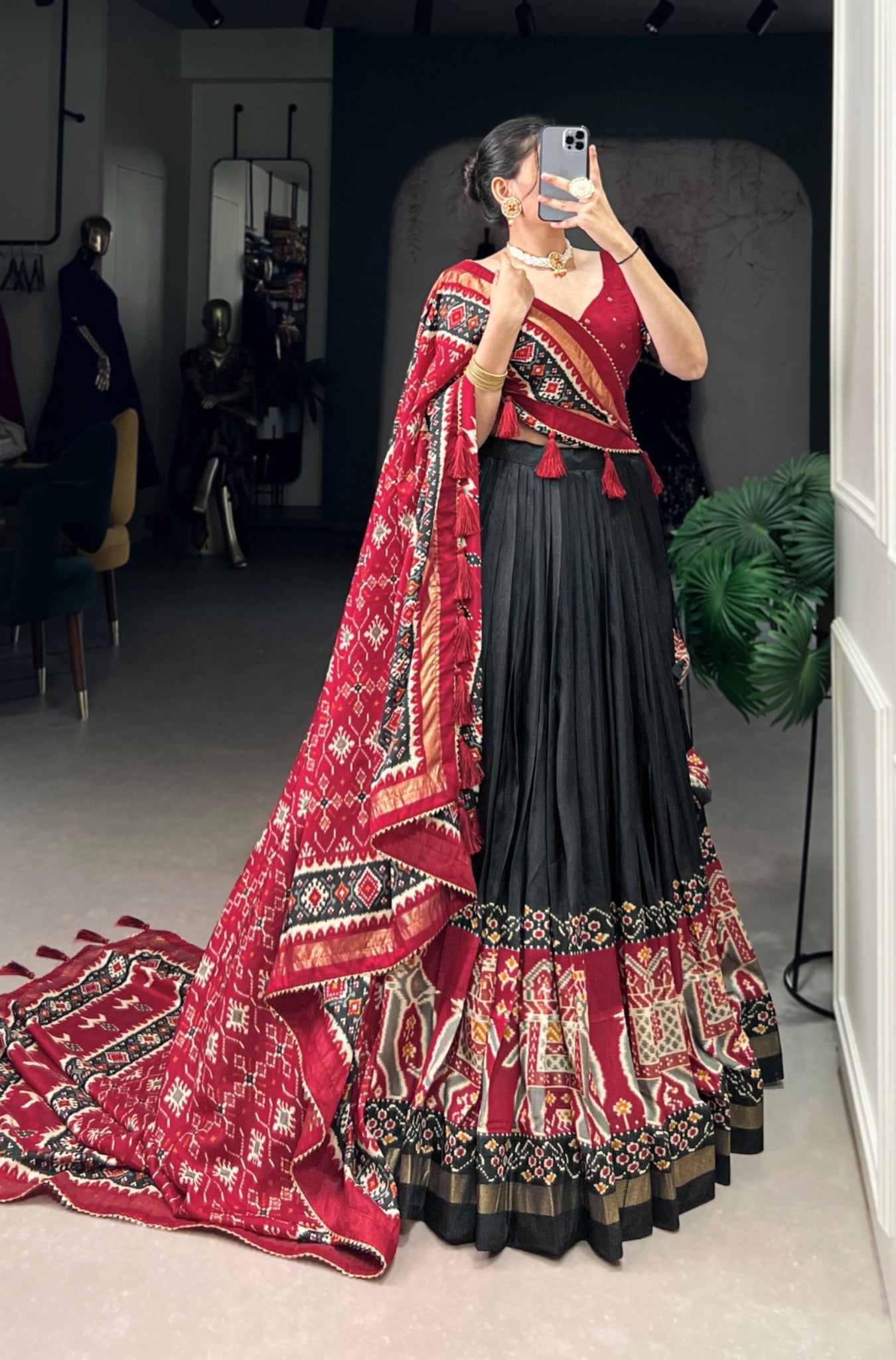 Tradition Tussar Silk Patola Printed Lehenga Choli
