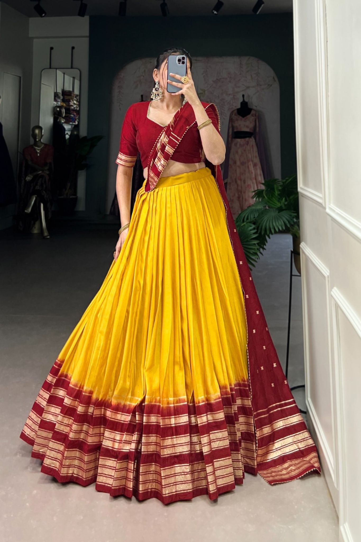 Beautiful Pure Chanderi Stunning Lehenga Choli
