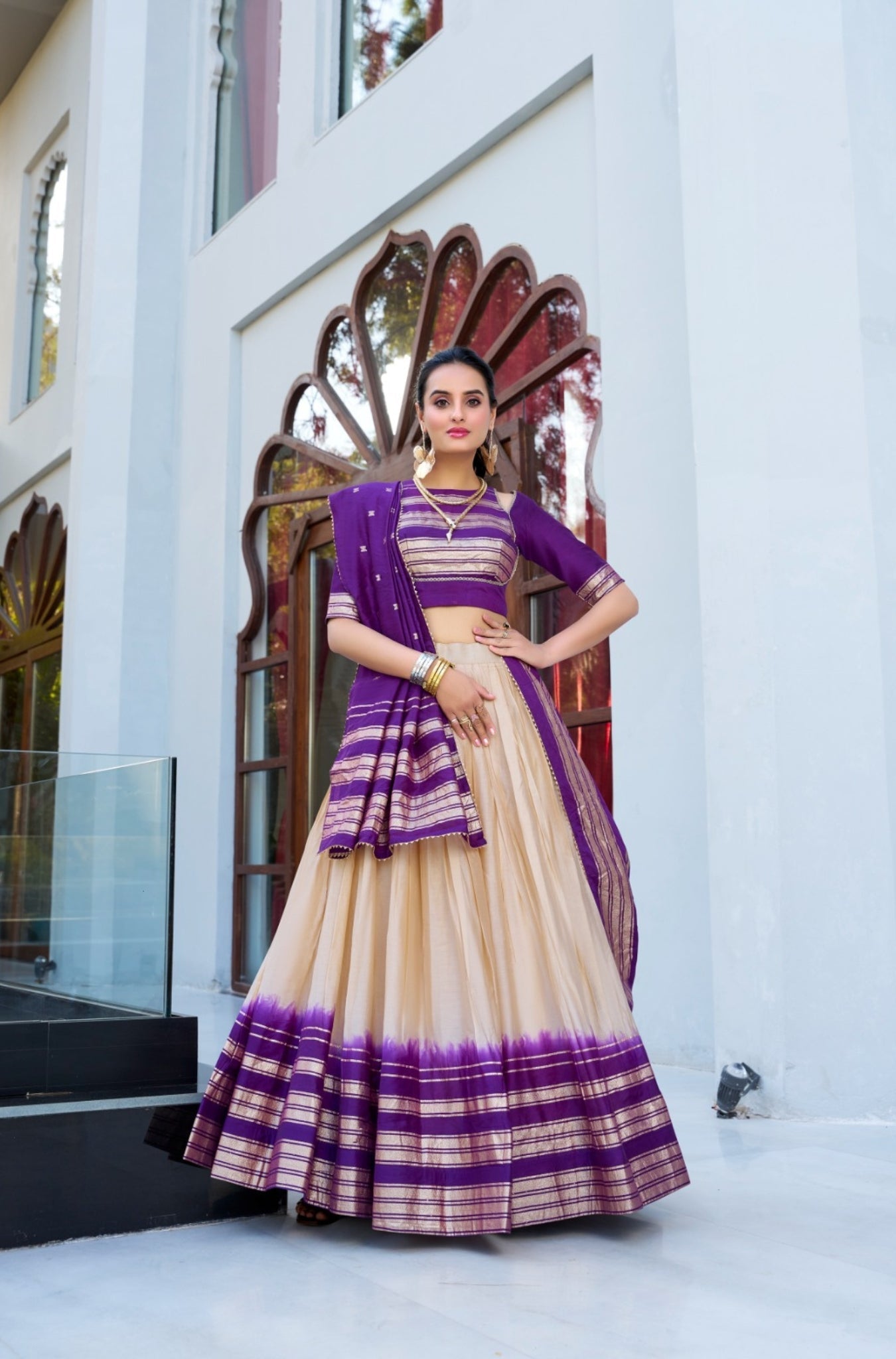 Beautiful Pure Chanderi Stunning Lehenga Choli