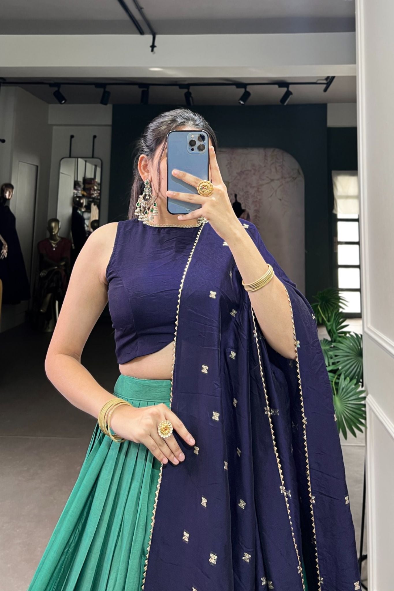 Beautiful Pure Chanderi Stunning Lehenga Choli