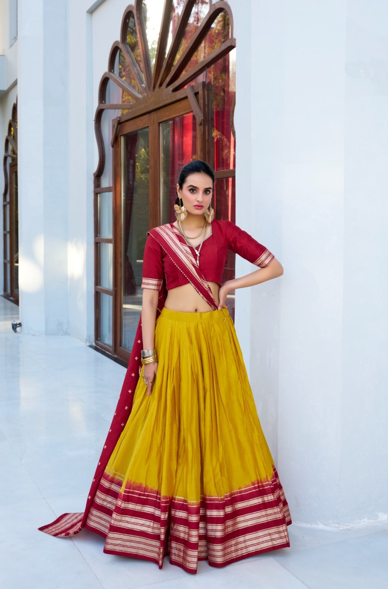 Beautiful Pure Chanderi Stunning Lehenga Choli