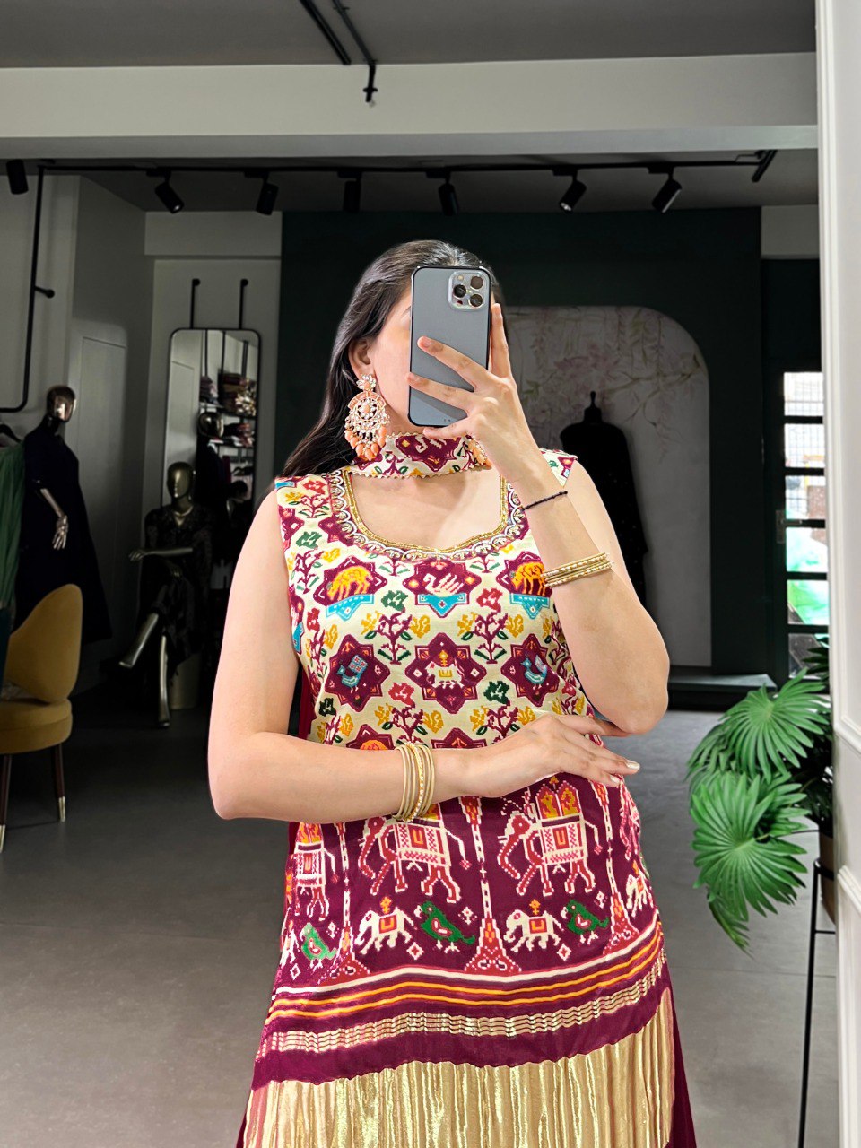 Vibrant Magenta Heavy Sharara Set For Women