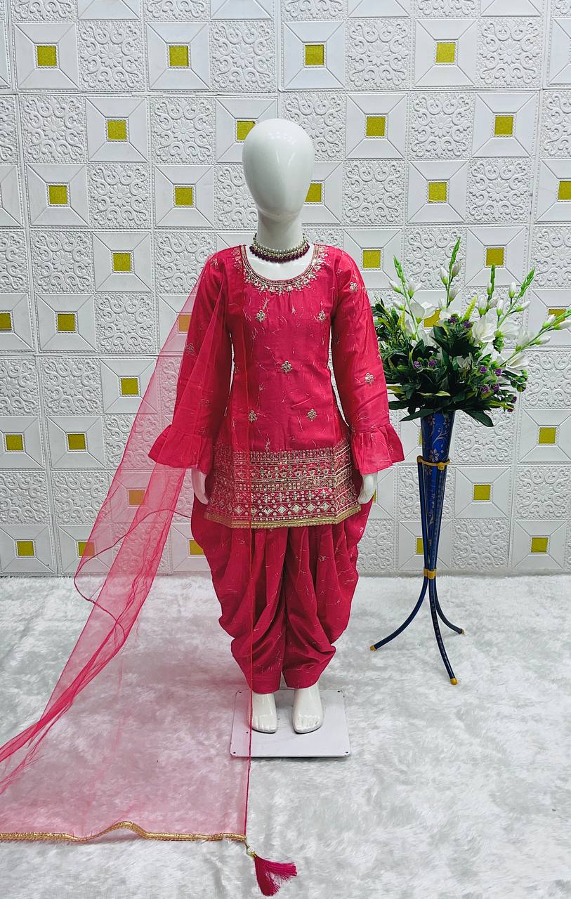 Elegance Blue Digital Print Patiala Suit