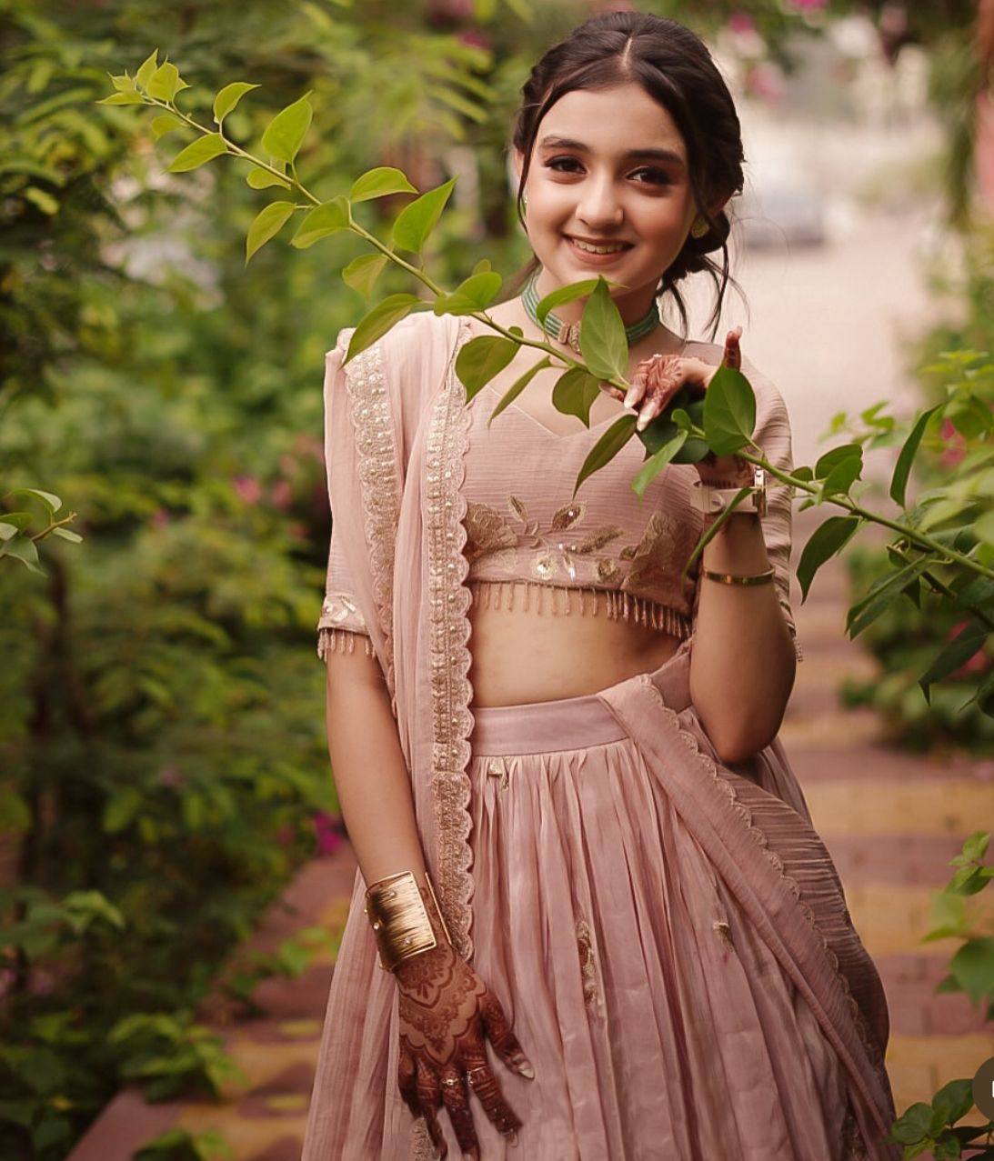 Blush Pink Embroidered Lehenga Choli with Dupatta For Wedding & Festive Collection