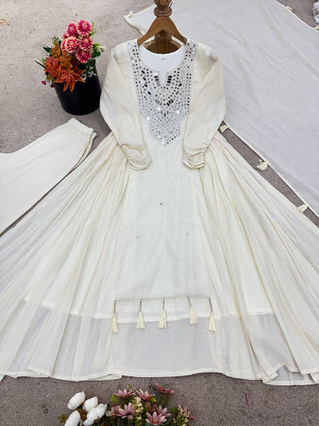 Timeless white shade for a royal and graceful appeal Wear