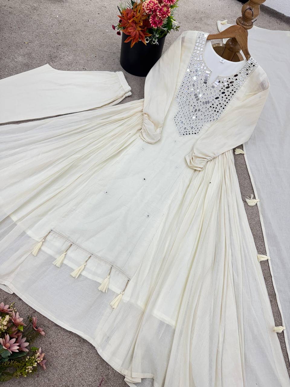Timeless white shade for a royal and graceful appeal Wear