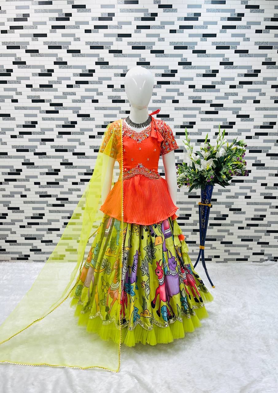 Royal Folk Fusion Kediya Style Lehenga Set