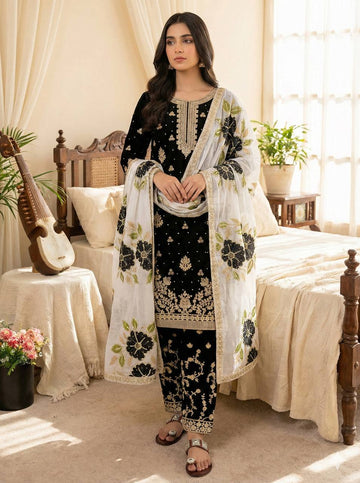 Signature Black Classic Kurta Set for Festive Occasions
