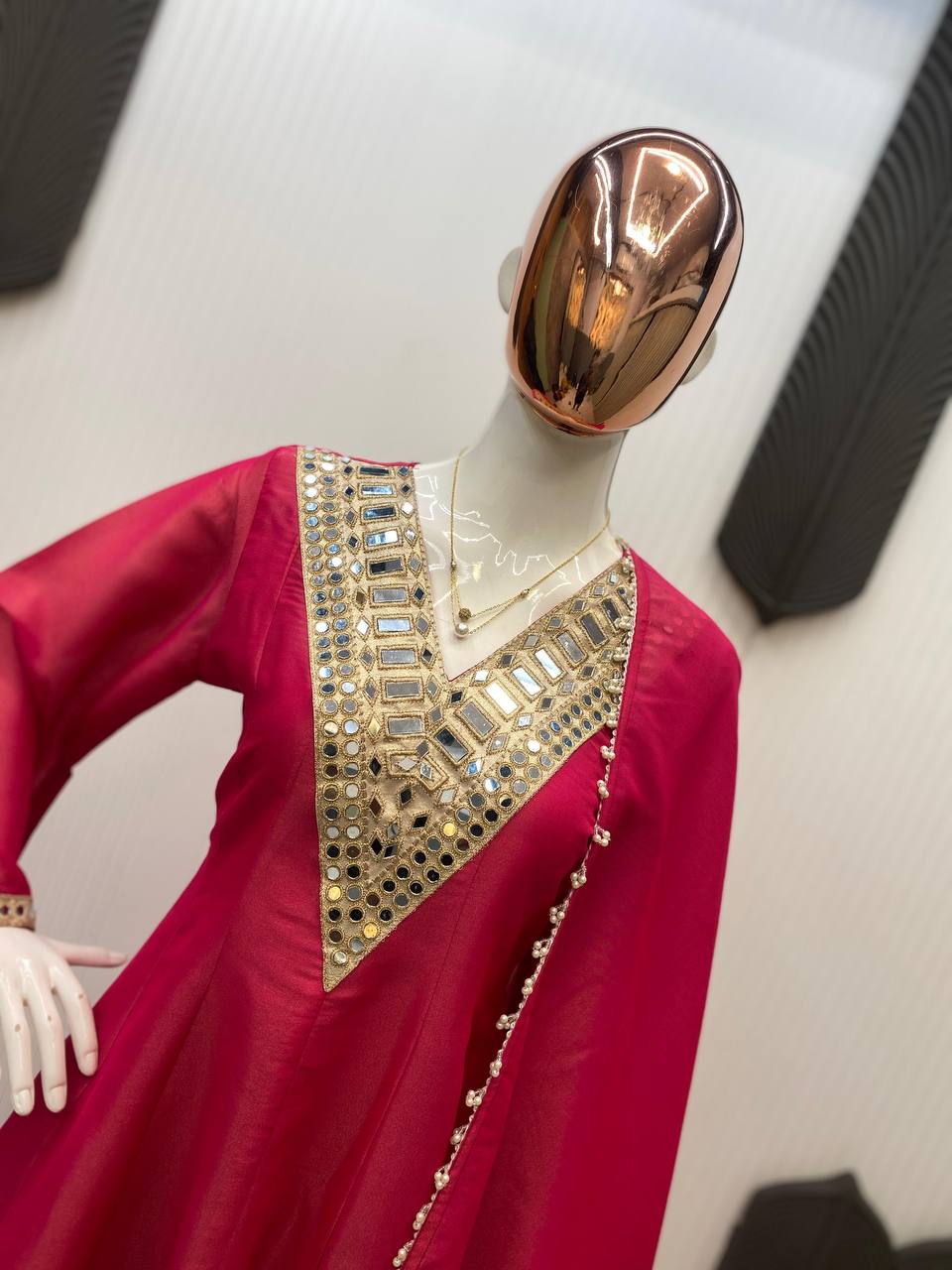 Wedding Special Rani Pink Embellished Plazzo Set For Women