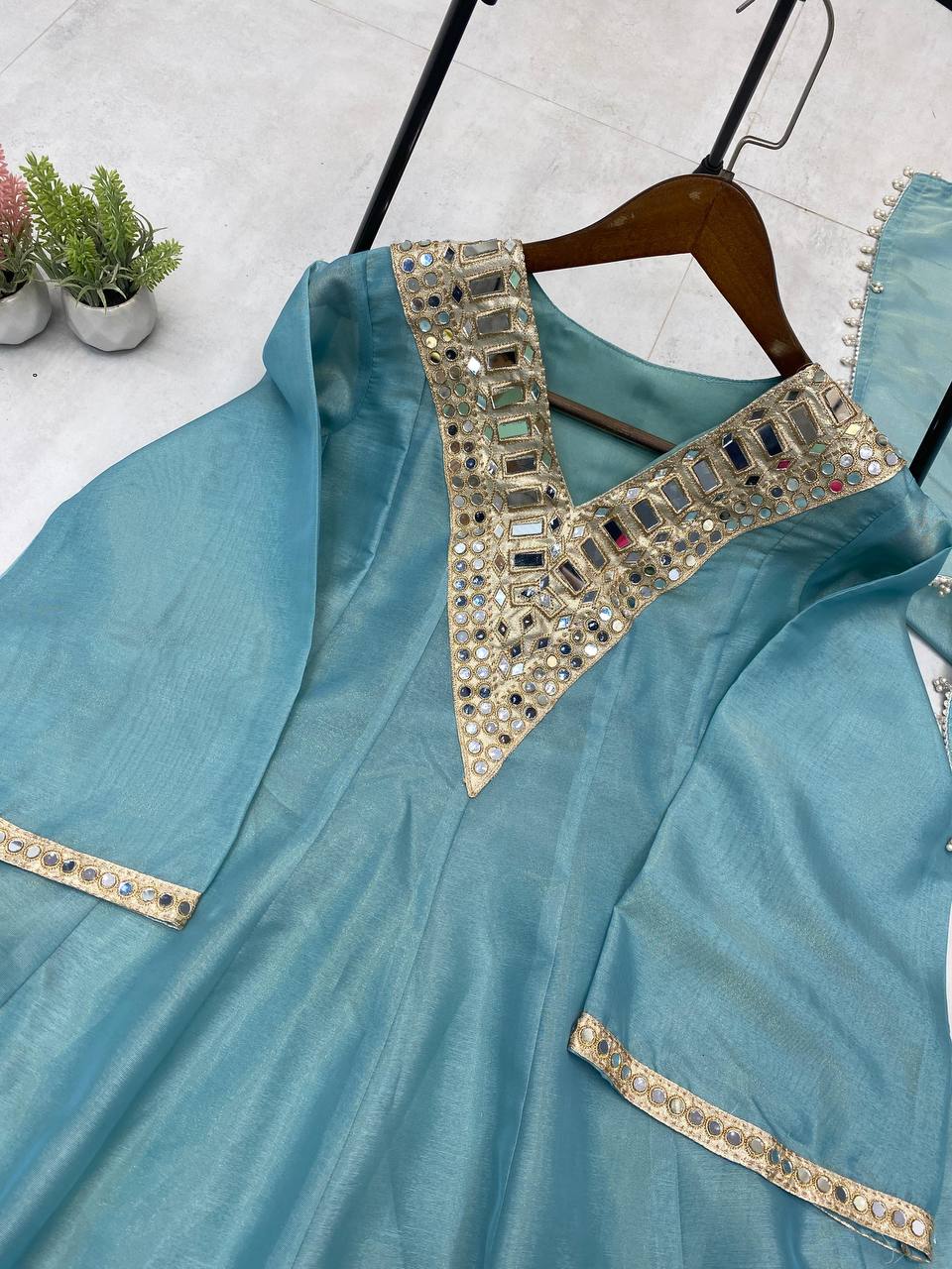 Wedding Special Rani Pink Embellished Plazzo Set For Women