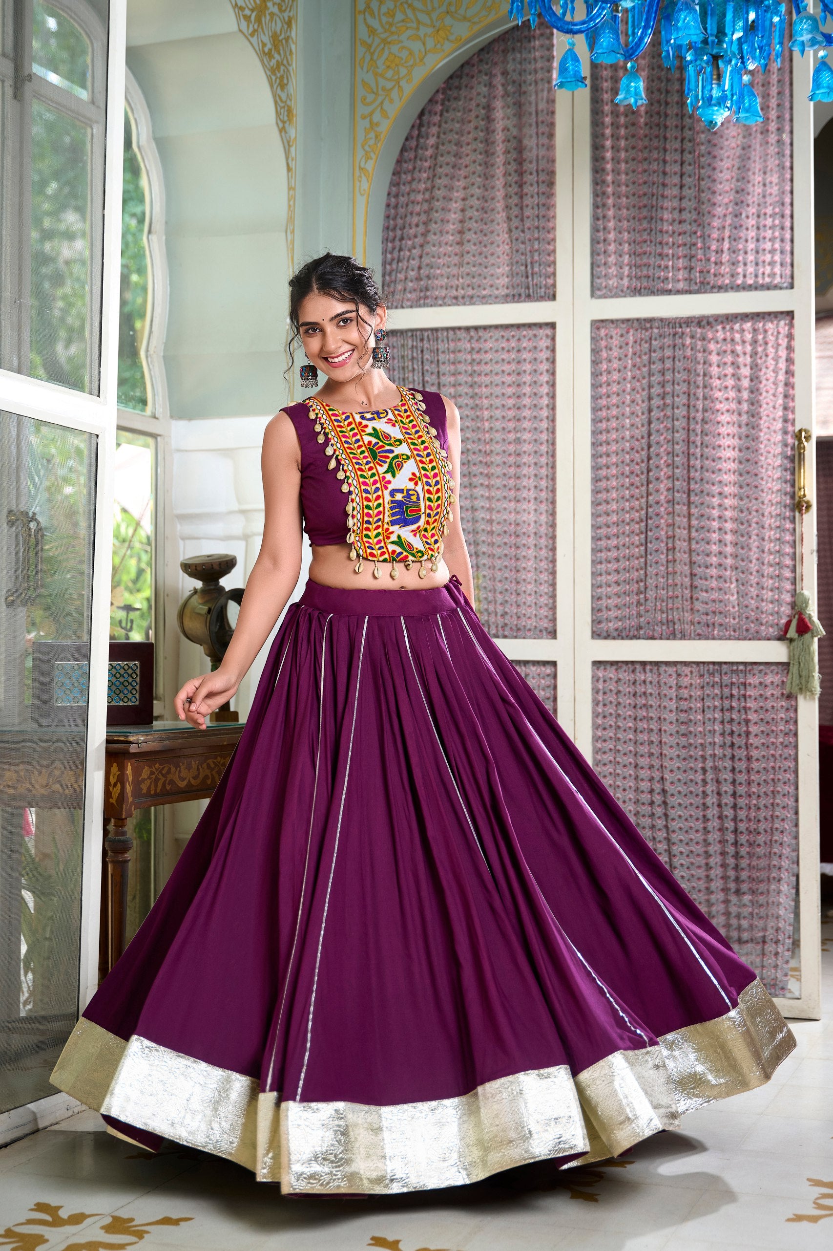 Midnight Charm Black Lehenga Choli For Navratri Night