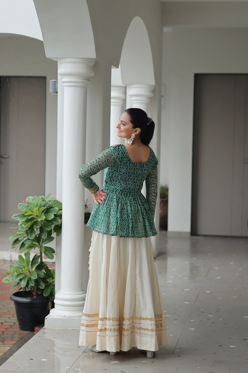 Dazzling Purple Cotton Gota Patti Work Navratri Wear Lehenga Choli