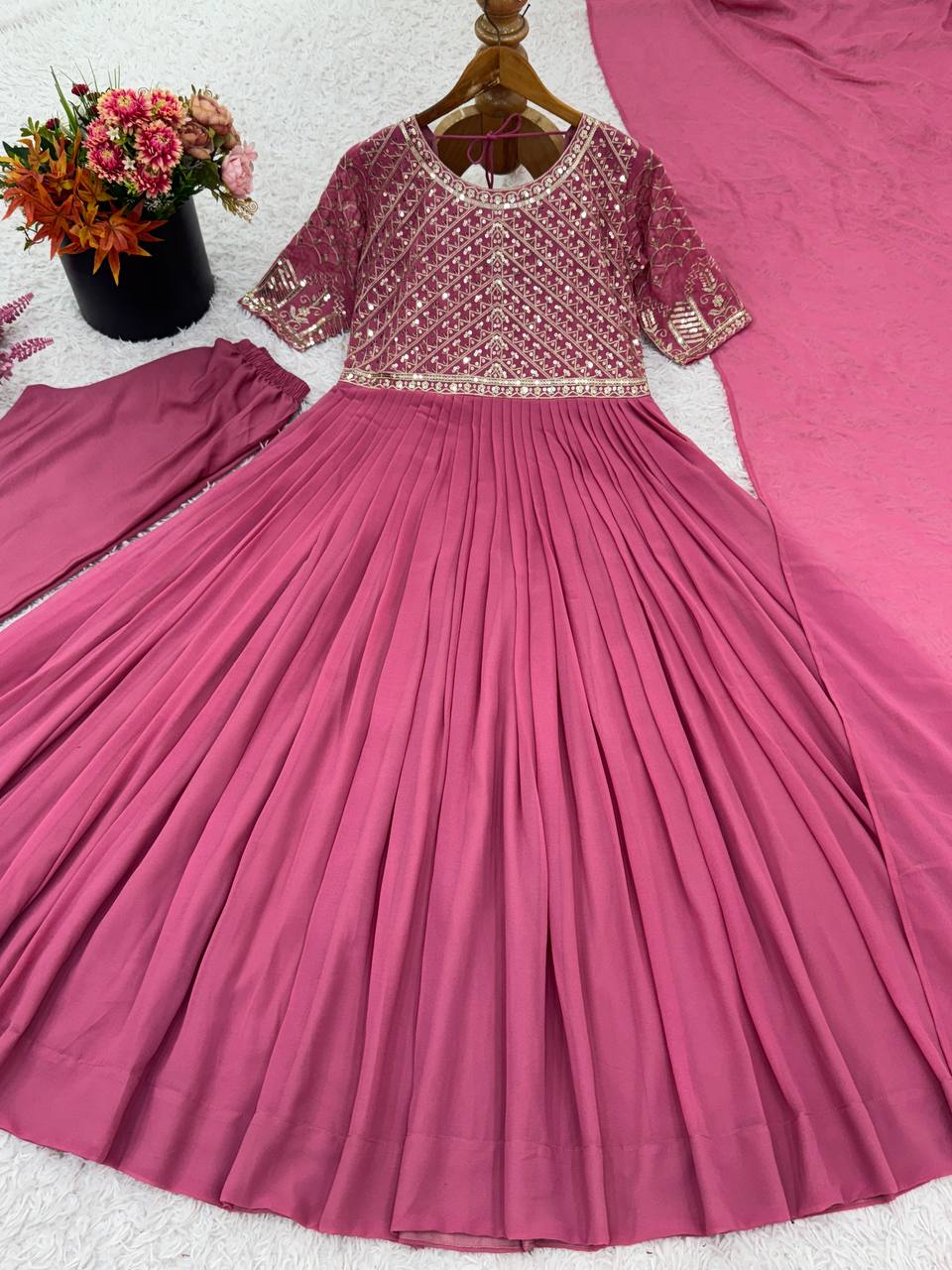 Designer Embroidered Anarkali Gown for Wedding & Festive Look