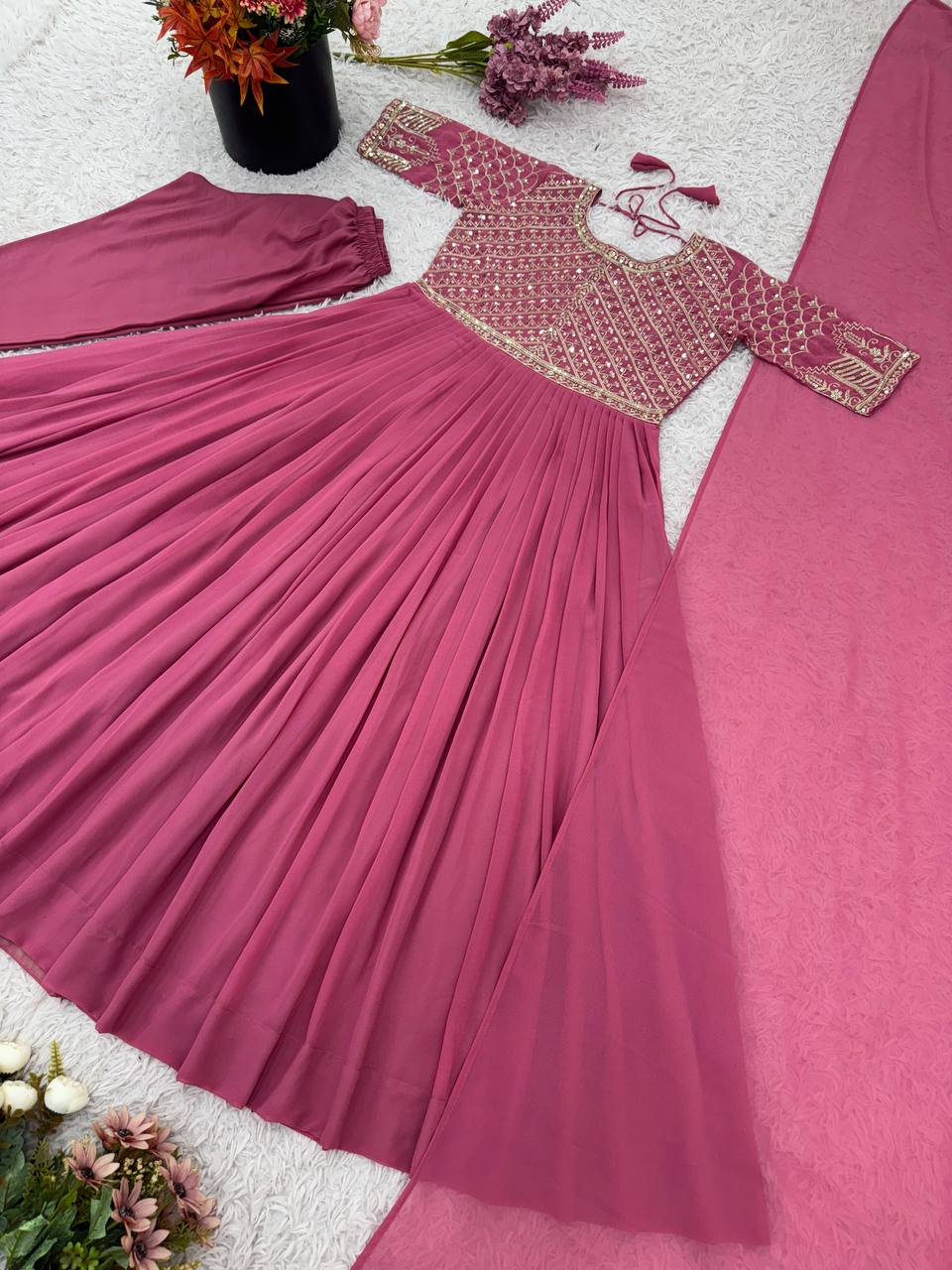 Designer Embroidered Anarkali Gown for Wedding & Festive Look