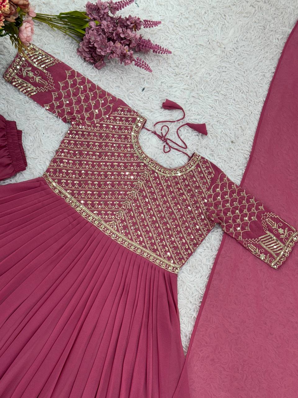 Designer Embroidered Anarkali Gown for Wedding & Festive Look