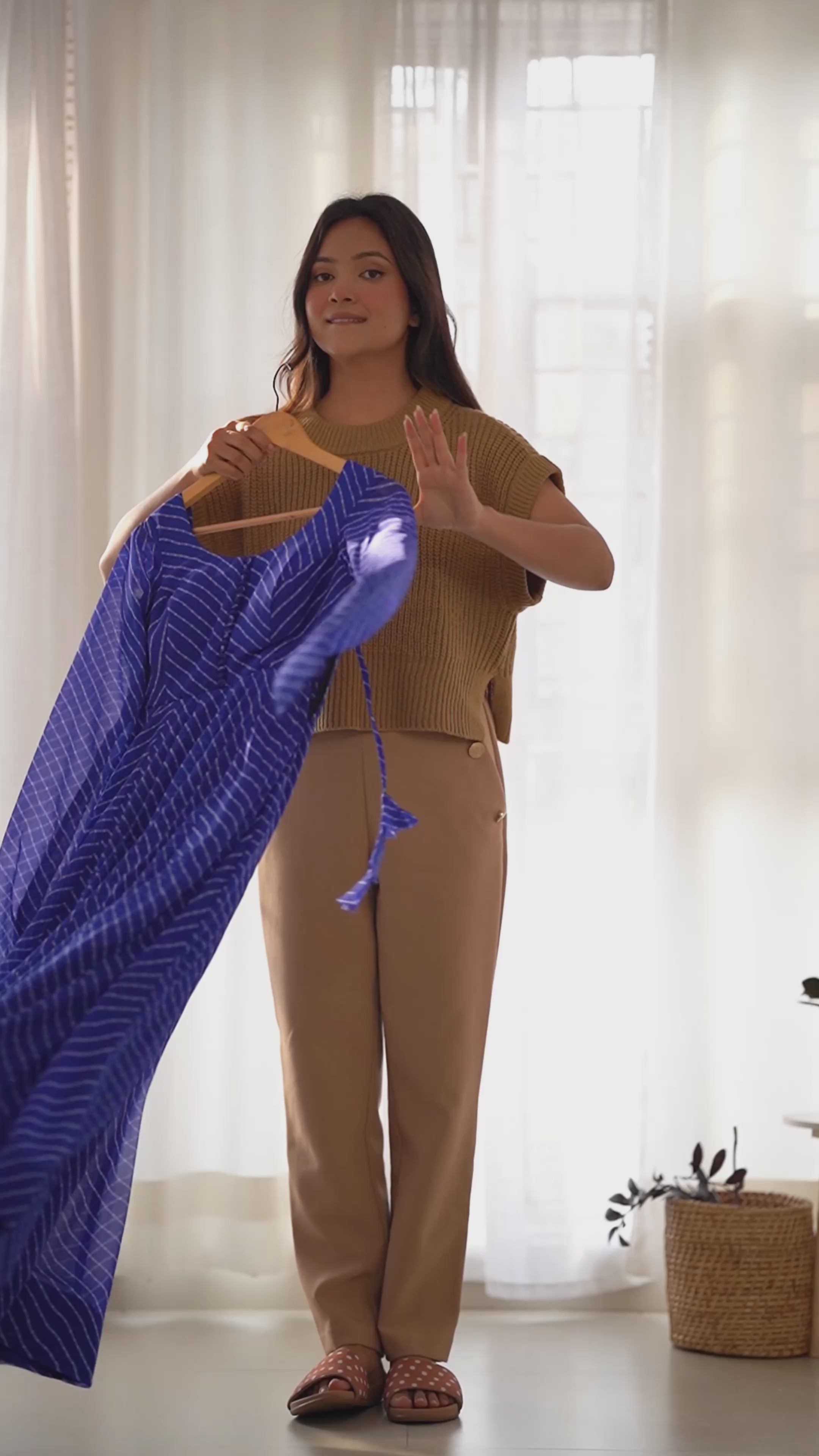 Elegant Royal Blue Laheriya Printed Georgette Fastival Anarkali Pant Suit