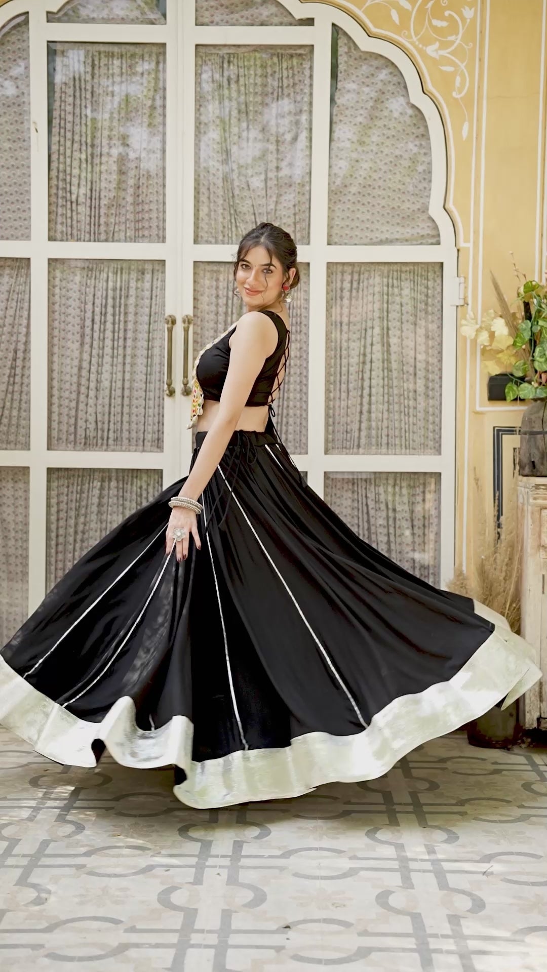 Midnight Charm Black Lehenga Choli For Navratri Night