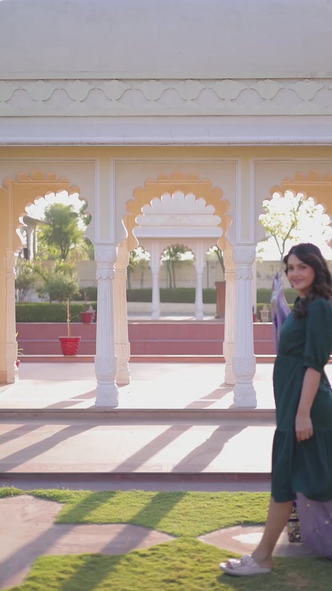 Classic Purple Embroidered Anarkali Dress for Women