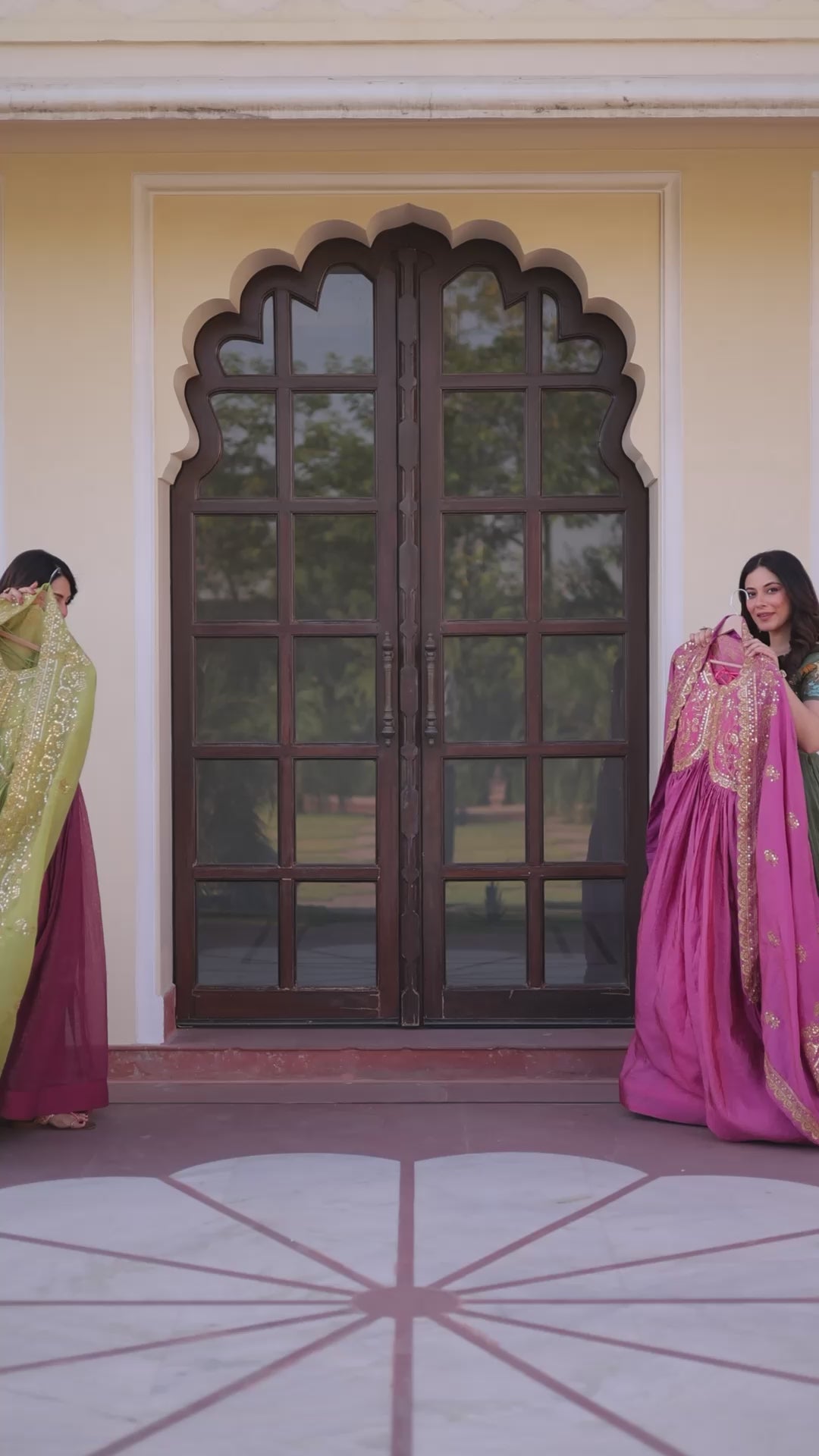 Mesmerizing Pink Sequins Wedding Wear Gown With Dupatta