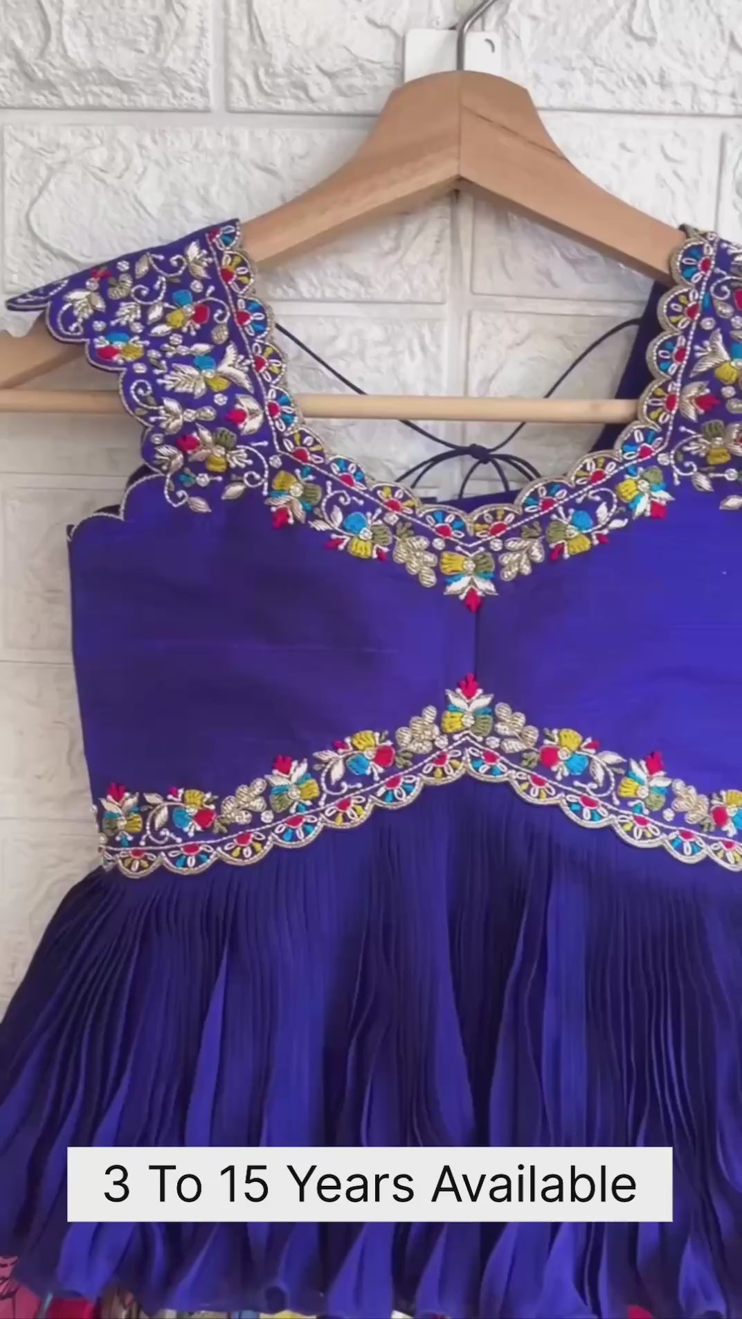 Kids Festive Lehenga Choli with Colorful Printed Skirt